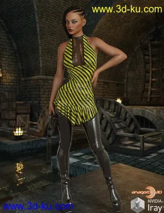 3D打印模型VERSUS - dForce Untamed Dress for Genesis 8 Females的图片