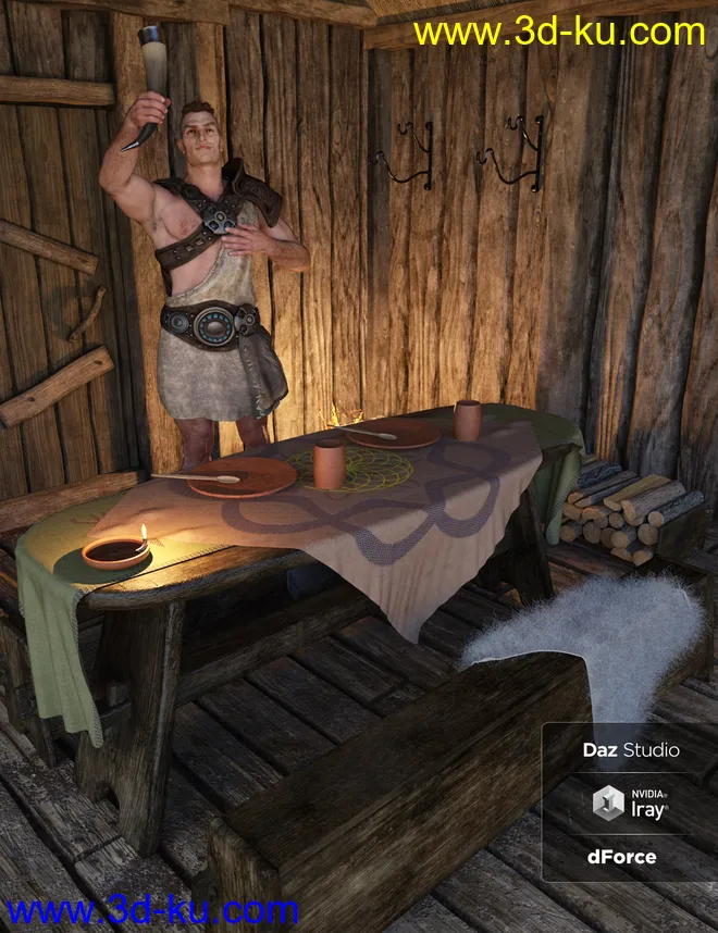 Viking Longhouse Vignette模型的图片1