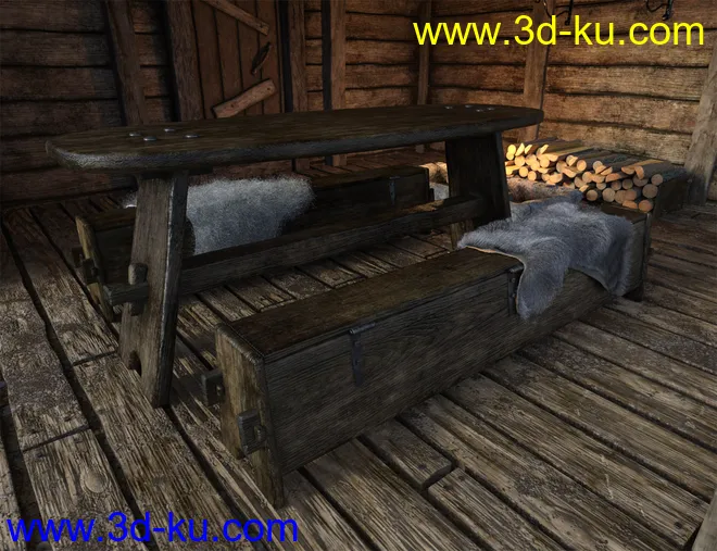 Viking Longhouse Vignette模型的图片2