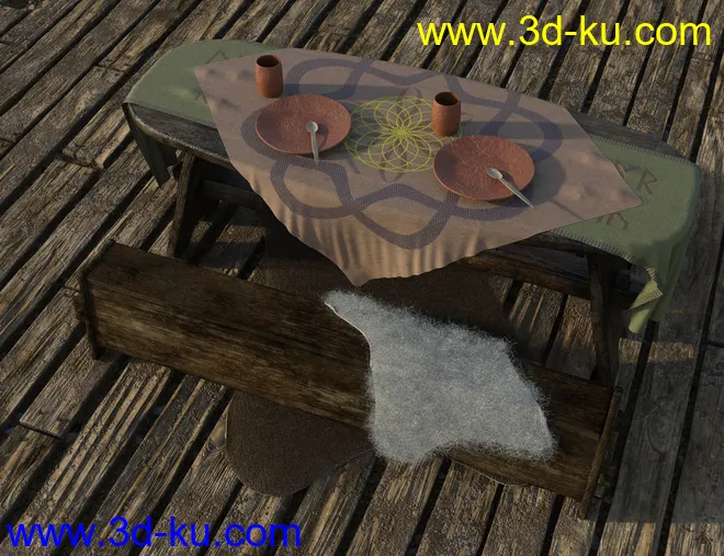 Viking Longhouse Vignette模型的图片7