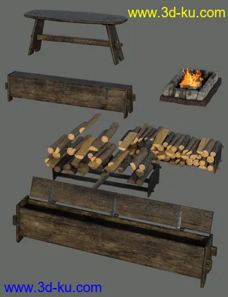 3D打印模型Viking Longhouse Vignette的图片