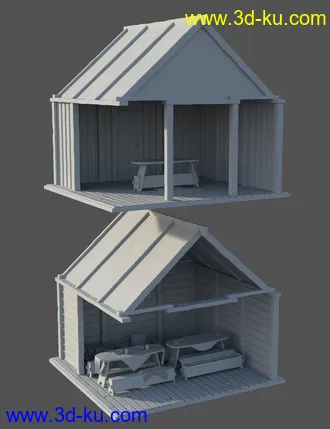 3D打印模型Viking Longhouse Vignette的图片
