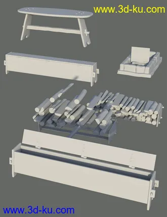3D打印模型Viking Longhouse Vignette的图片