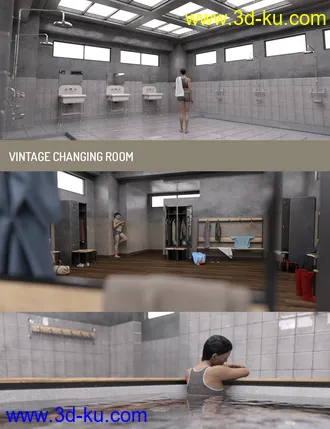 Vintage Changing Room and Props模型的图片1