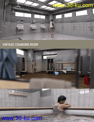 3D打印模型Vintage Changing Room and Props的图片