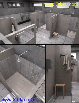 3D打印模型Vintage Changing Room and Props的图片