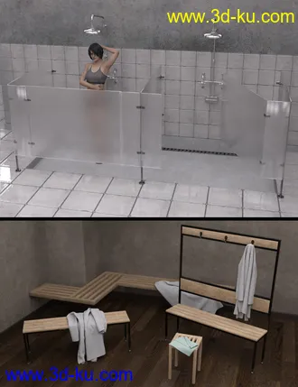 Vintage Changing Room and Props模型的图片8