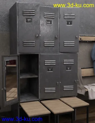 Vintage Changing Room and Props模型的图片12