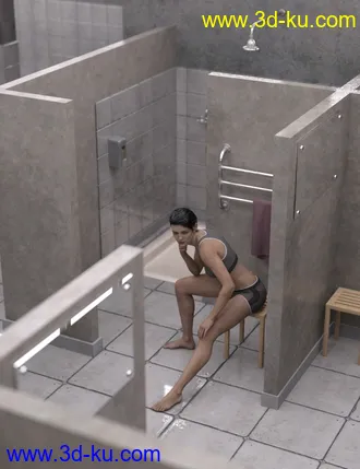 3D打印模型Vintage Changing Room and Props的图片