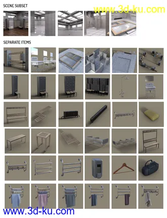 Vintage Changing Room and Props模型的图片19