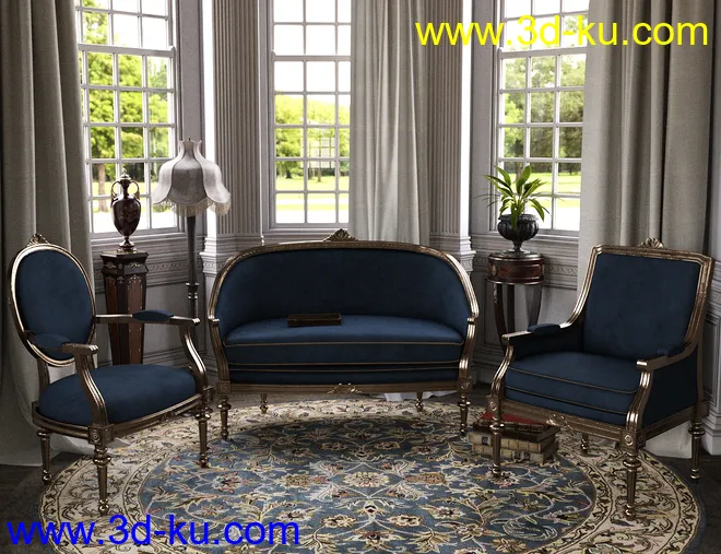 Vintage Furniture Iray模型的图片2
