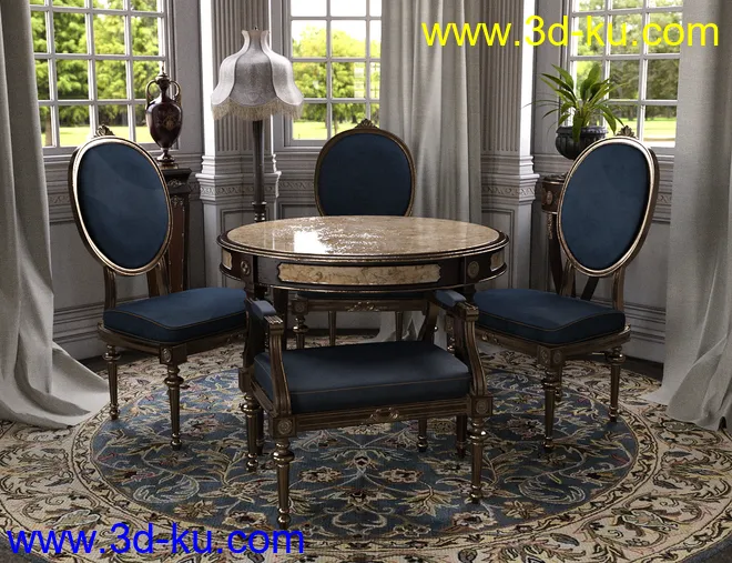 Vintage Furniture Iray模型的图片3