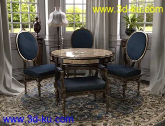 3D打印模型Vintage Furniture Iray的图片