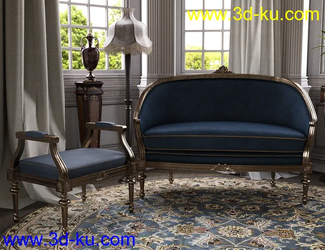 Vintage Furniture Iray模型的图片4