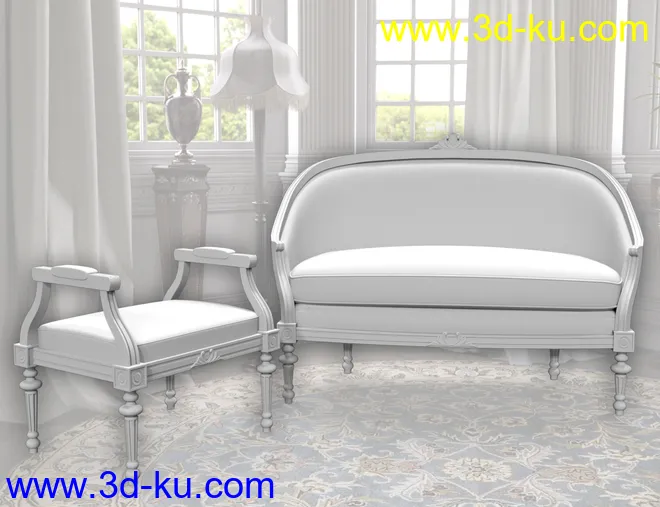 Vintage Furniture Iray模型的图片5