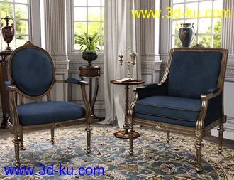 3D打印模型Vintage Furniture Iray的图片