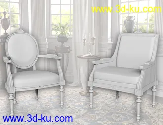 3D打印模型Vintage Furniture Iray的图片