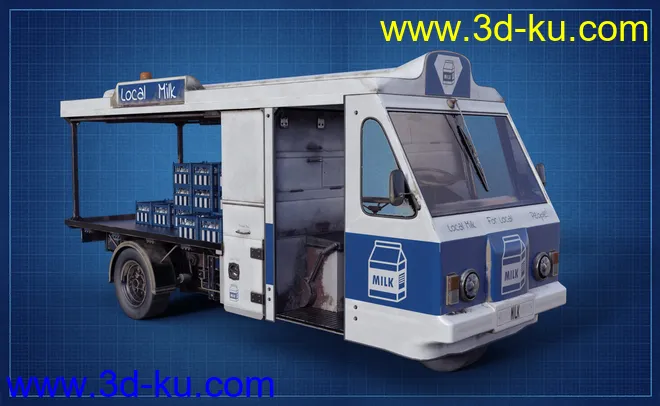 Vintage Milk Float模型的图片8