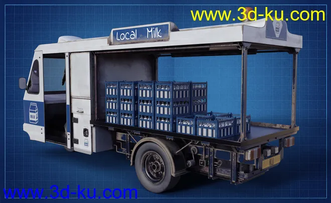 Vintage Milk Float模型的图片9