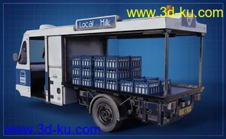 3D打印模型Vintage Milk Float的图片