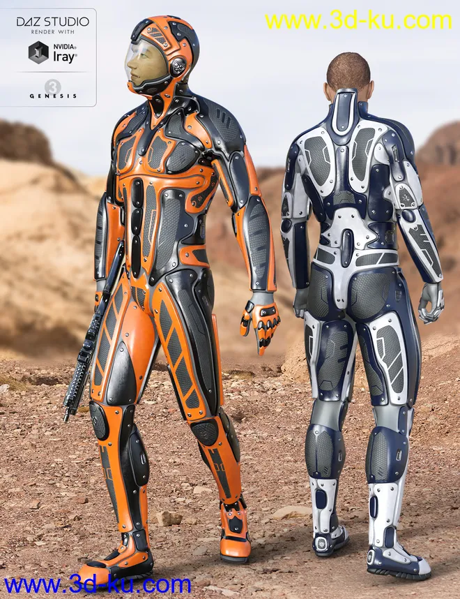 Viper Suit for Genesis 3 Male(s)模型的图片1