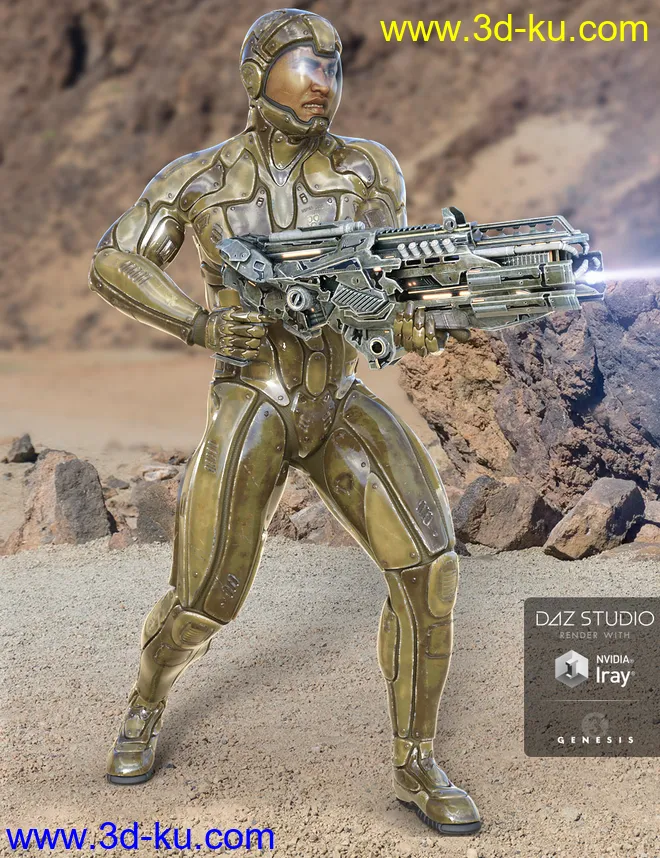 Viper Suit for Genesis 3 Male(s)模型的图片5