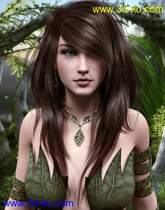 3D打印模型Virginia Hair for Genesis 8 Female(s)的图片