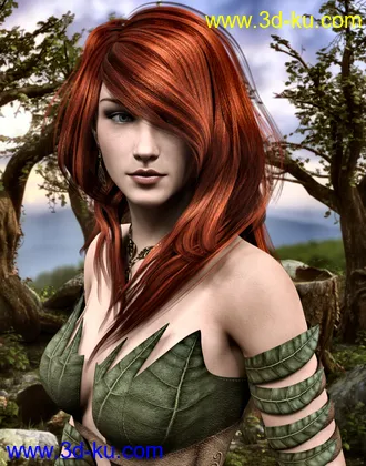 3D打印模型Virginia Hair for Genesis 8 Female(s)的图片