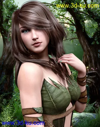 3D打印模型Virginia Hair for Genesis 8 Female(s)的图片