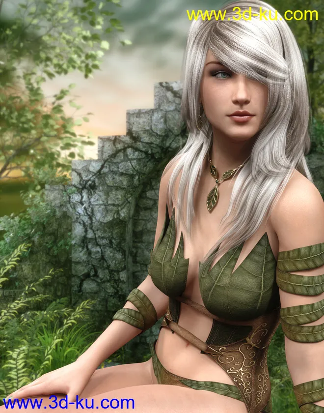 Virginia Hair for Genesis 8 Female(s)模型的图片7