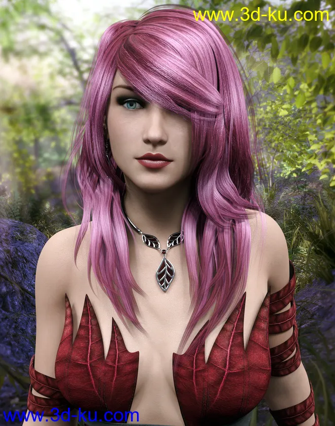 Virginia Hair for Genesis 8 Female(s)模型的图片8