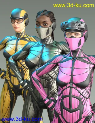 3D打印模型Vitruvian Exosuit for Genesis 8 Female(s)的图片