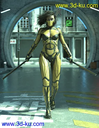 3D打印模型Vitruvian Exosuit for Genesis 8 Female(s)的图片