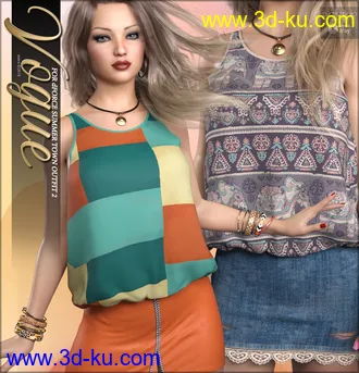 3D打印模型Vogue for dForce Summer Town Outfit 2的图片