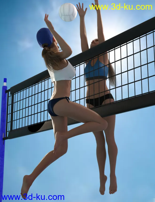 Volleyball Poses for Genesis 8 Female模型的图片2