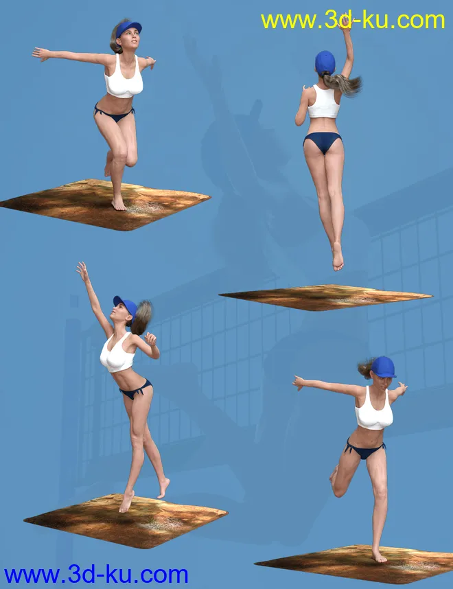 Volleyball Poses for Genesis 8 Female模型的图片4