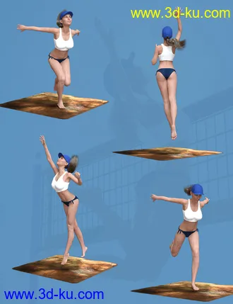 3D打印模型Volleyball Poses for Genesis 8 Female的图片