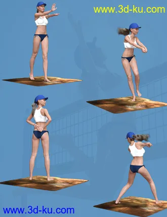 3D打印模型Volleyball Poses for Genesis 8 Female的图片