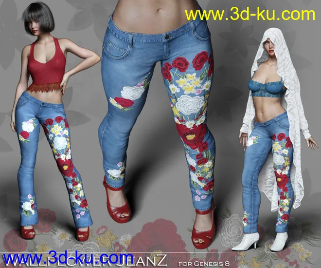 Wallflower JeanZ for Genesis 8模型的图片1