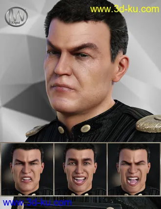 3D打印模型Warrior Expressions for Genesis 8 Male and Vladimir 8的图片