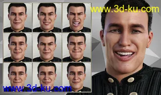 3D打印模型Warrior Expressions for Genesis 8 Male and Vladimir 8的图片