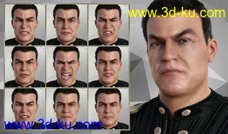 3D打印模型Warrior Expressions for Genesis 8 Male and Vladimir 8的图片