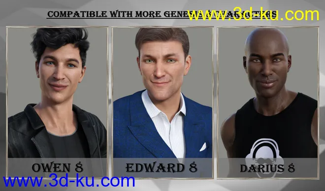 Warrior Expressions for Genesis 8 Male and Vladimir 8模型的图片8