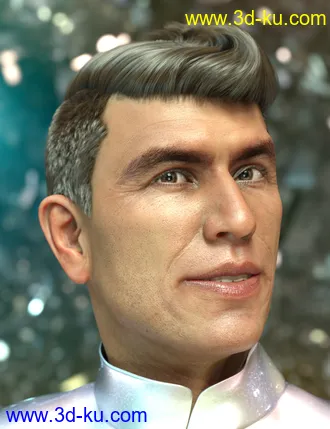 3D打印模型Wave Hair for Genesis 8 and Genesis 3 Male(s)的图片