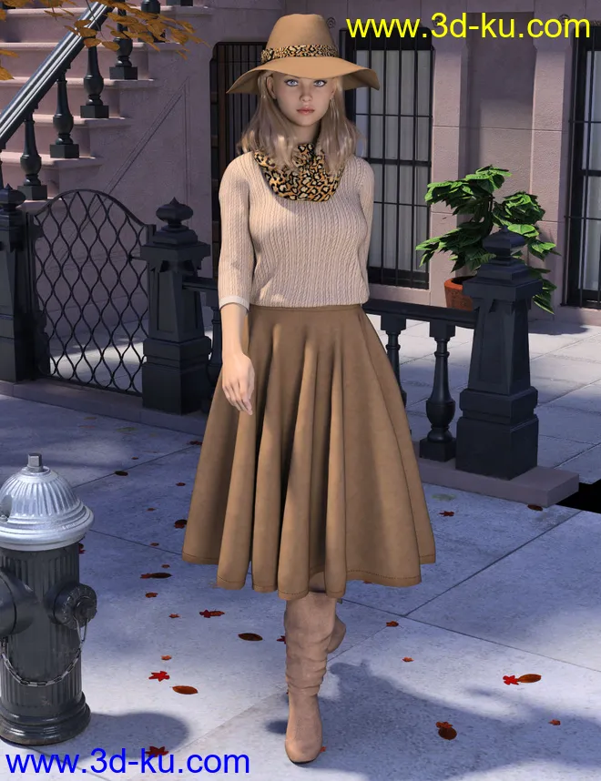 WD dForce Sophia Outfit for Genesis 8 Female(s)模型的图片1