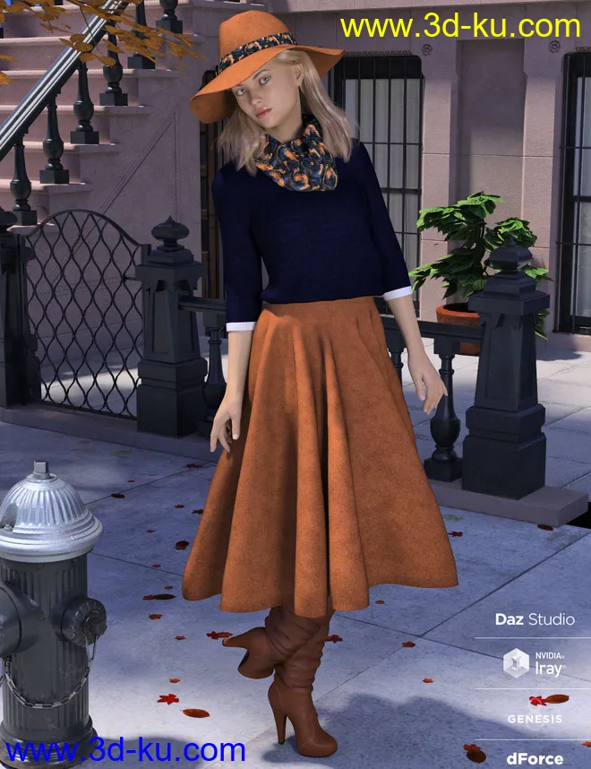 WD dForce Sophia Outfit for Genesis 8 Female(s)模型的图片2