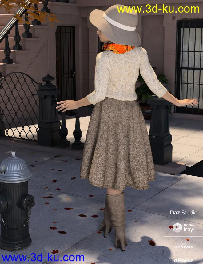 WD dForce Sophia Outfit for Genesis 8 Female(s)模型的图片3