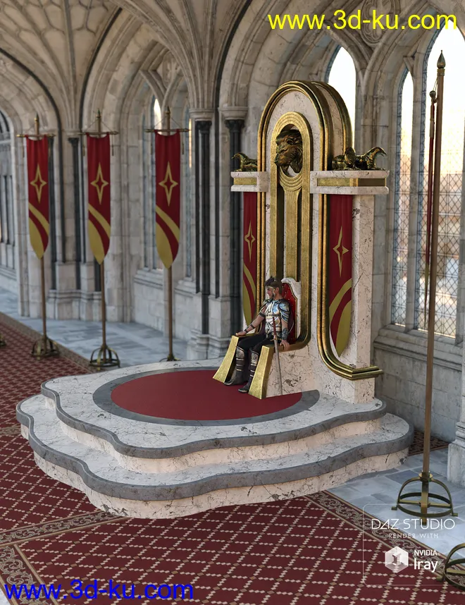 Winterblack Hall Throne Room Props模型的图片1