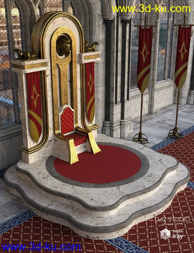 Winterblack Hall Throne Room Props模型的图片2