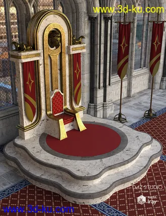 3D打印模型Winterblack Hall Throne Room Props的图片